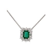 Necklace Crivelli Woman in White Gold Smeraldo 326-CD-52 SM 1.15